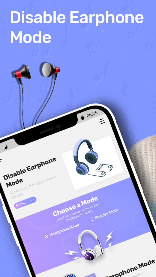 Android application Disable Earphone Mode App screenshot