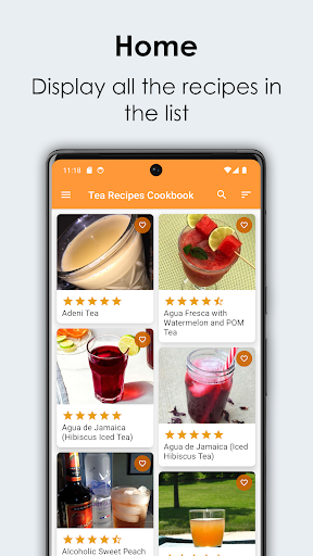 Android application Tea Recipes Cookbook screenshort