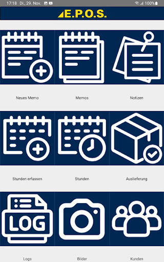 E.P.O.S. mobile App V2 Screen 2