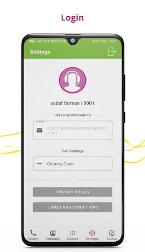 Android application Ziwo Agent screenshort