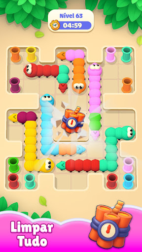 Wormmy Slither Puzzle Captura de Tela do Jogo Android 4