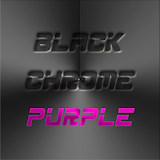 BLACK CHROME PURPLE LAUNCHER icon