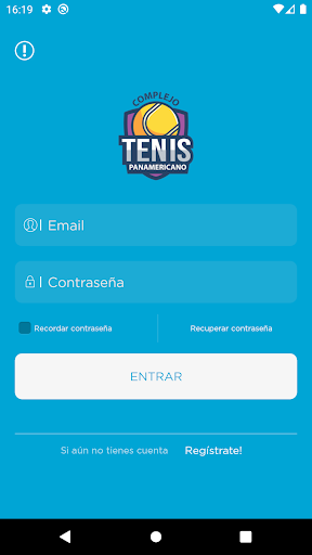 Android application Complejo Panamericano de Tenis screenshort