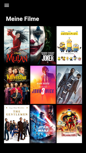 Android application meinVOD screenshort