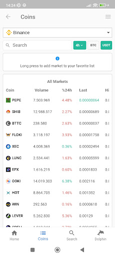 CoinLegs: Crypto Alerts & Bots Screen 2