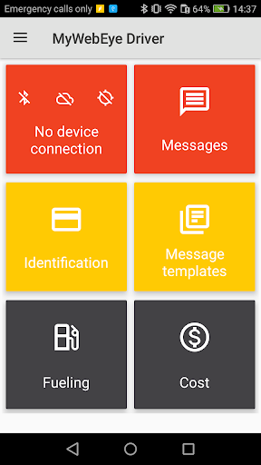Android application MyWebEye MyDrive screenshort