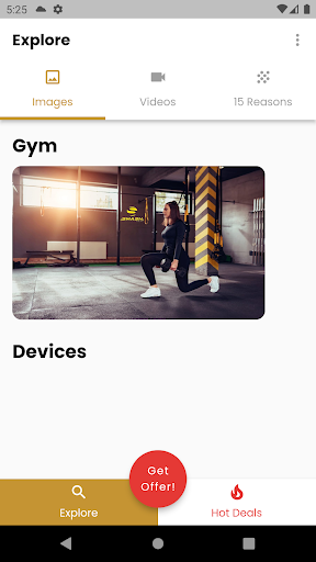Android application Smash Gym screenshort