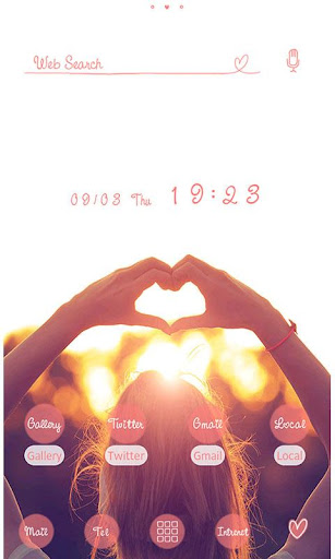Cute Theme-Hand Heart- Screen 2
