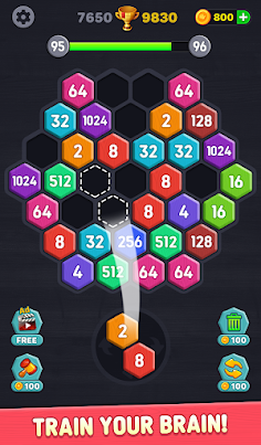 Merge Hexa Puzzle 3D 2048 Game - Screenshot 4