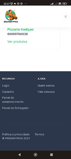 Delivery Paranatinga Screen 2