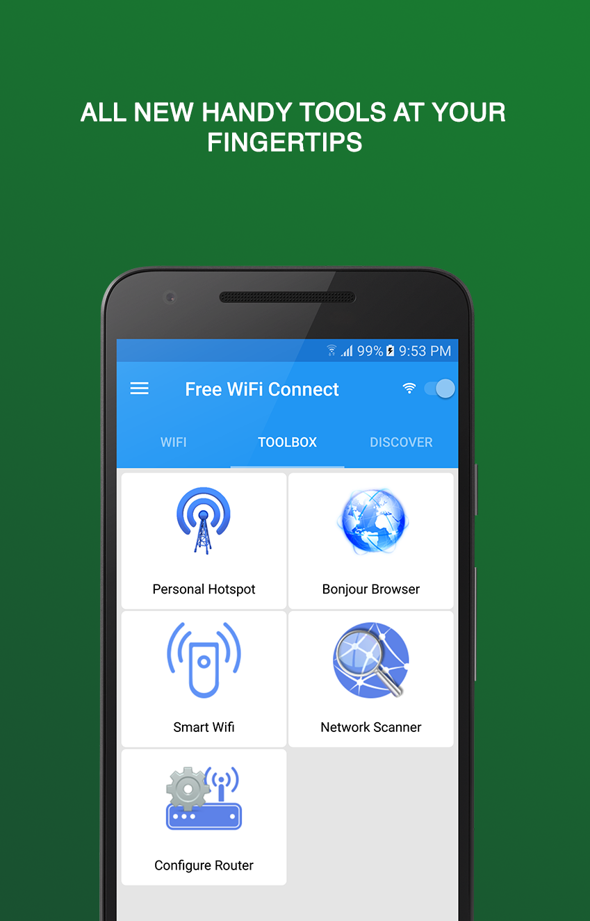 Android application Free WiFi Connect screenshort