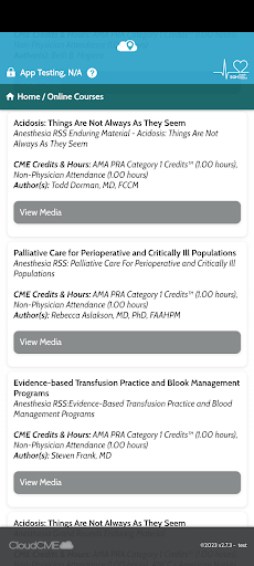 CloudCME® Screen 2