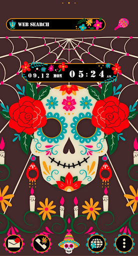 Android application Flamboyant Skulls Theme +HOME screenshort