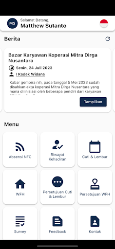 Mitra Prodin HRIS Self Service Screen 2