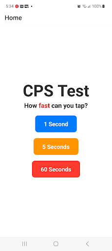 Android application CPS Test Pro- Click Speed Test screenshort