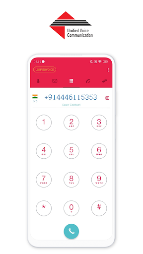 Android application Unifiedvoice screenshort