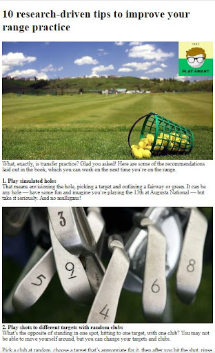 Android application How to Do Golf Training screenshort