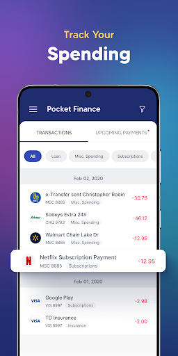 Pocket Finance Mobile Screen 2
