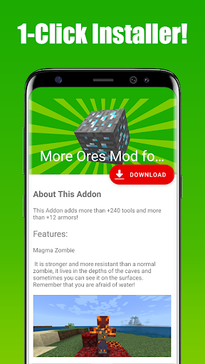 Android application More Ores Mod for Minecraft PE screenshort