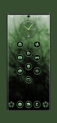 Screenshot of Gothic Forest Green Icons