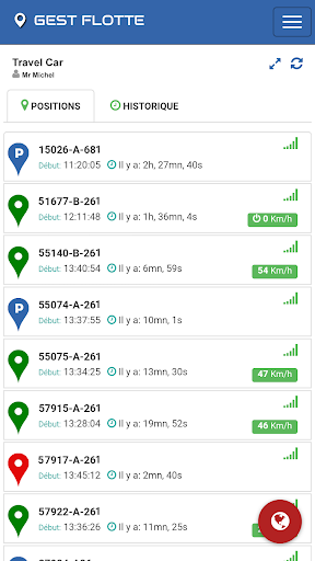 Android application GEST FLOTTE GPS Tracker screenshort