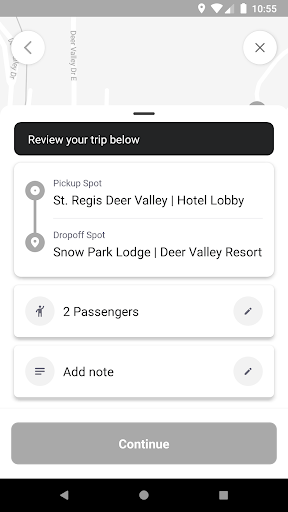 St Regis Deer Valley Chauffeur Screen 3