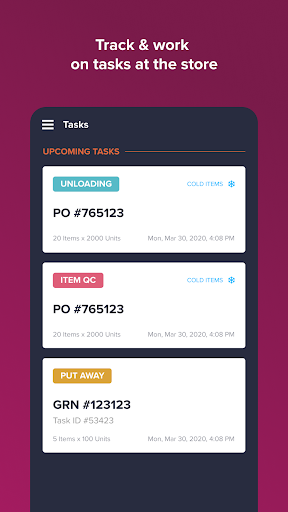 Android application IM Retails Tasks screenshort