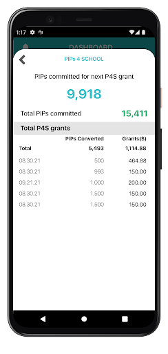 Android application PIPs Rewards screenshort