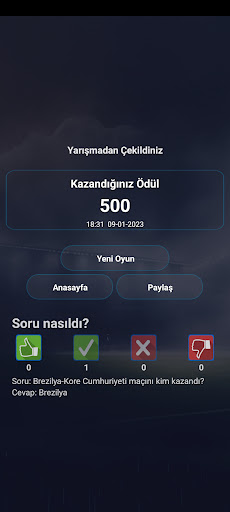 Futbol 2022 Milyoner Şov Screen 3