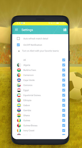 Livescore for Cup Africa 2022