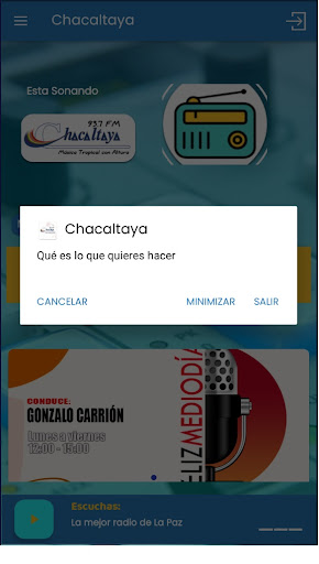 Android application Radio Chacaltaya screenshort