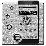 Silver Love Black Glitter icon