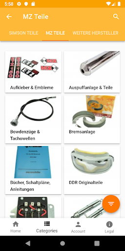 KultMopeds Ersatzteile Shop Screen 2
