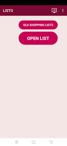 Listo-Shopping List Maker Screen 2
