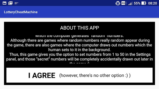 Lottery Cheat Machine Screen 2