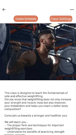 My Gym.M Screen 3