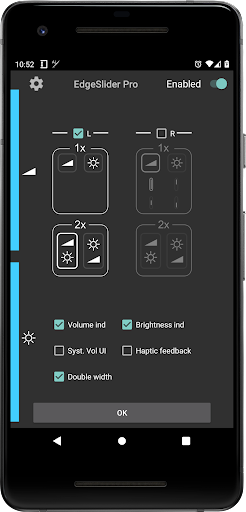 EdgeSlider Pro (V+B control) Screen 3
