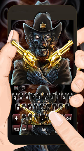 Android application Western Skull Gun Keyboard The screenshort