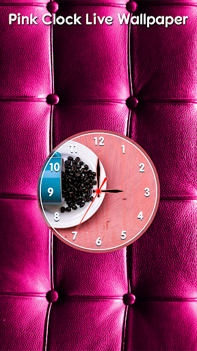 Pink Clock Live Wallpaper