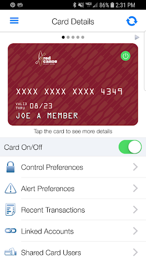 Android application Red Canoe Card Compass screenshort