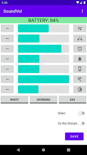 Android application Мой звук (Профили громкости) screenshort