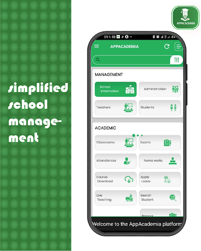 Android application School management platform screenshort