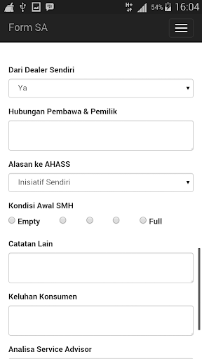 DMS Form SA Screen 3