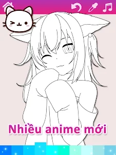 Trang tô màu Anime Manga với h