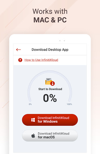 Screenshot of InfinitiKloud - Backup & Resto