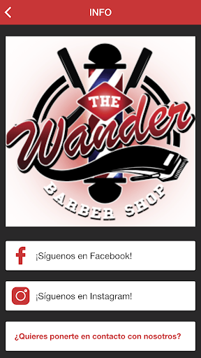 Android application The Wander Barbershop screenshort