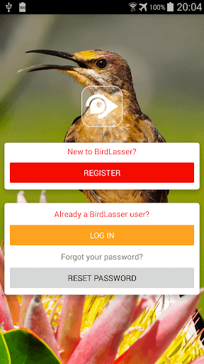Android application BirdLasser screenshort