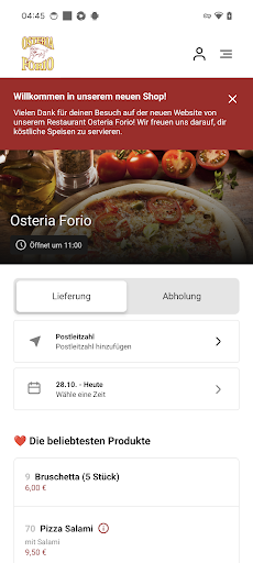 Vista previa de la aplicación