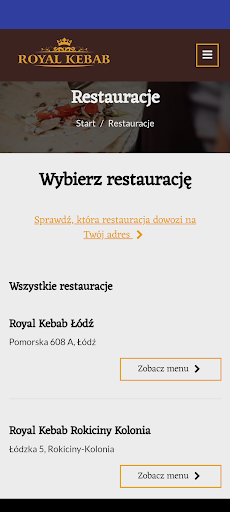 Android application Royal Kebab Rokiciny Kolonia screenshort