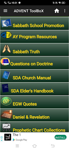 ADVENTIST ToolBoX Screen 2